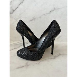 Miu Miu Black Glitter Heels